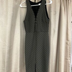 Green sexy criss cross dress with slit